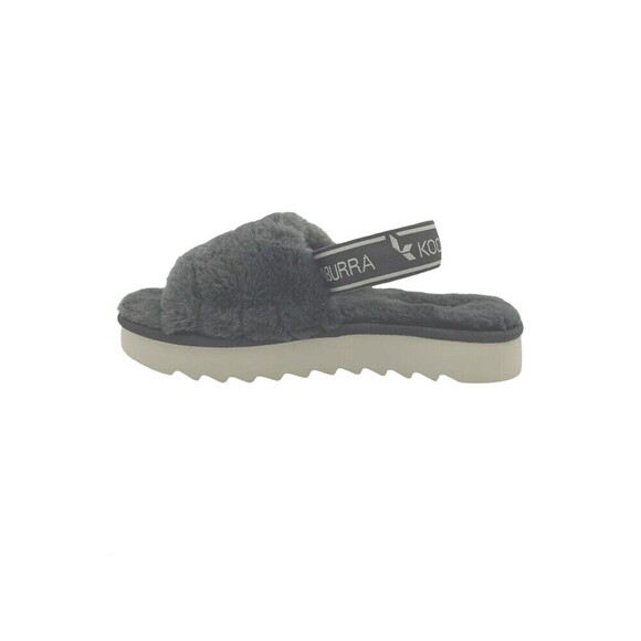 Koolaburra by UGG Back-Strap Sandals Fuzz'n II Stone Gray Women’s Size 11 NWOT - Picture 1 of 16